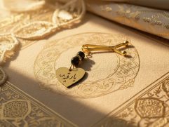 گیره روسری قلبی "حضرت رقیه «س»"